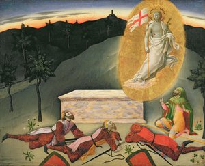 Vzkříšení, 15. století (tempera na panelu)